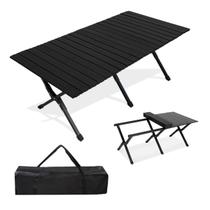 Mesa de Camping Pesca Praia Piscina Churrasco Reforçada Dobrável Até 50Kg Portátil Bolsa de Transporte