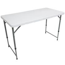Mesa de Camping Praia Dobrável 122x61 para 4 Pessoas em Aço e Vira Maleta Importway Iwmcd