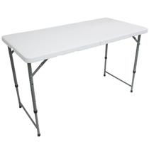 Mesa de Camping Praia Dobrável 122x61 para 4 Pessoas em Aço e Vira Maleta Importway Iwmcd