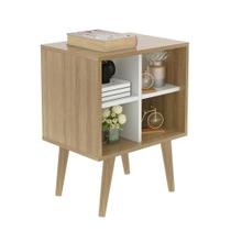 Mesa de Canto 4 Nichos E1720 Natural/Off White - Tecno