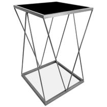 Mesa De Canto Alta Modelo Industrial Wire Lateral Decoração Para Sala