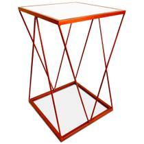 Mesa De Canto Alta Modelo Industrial Wire Lateral Decoração Para Sala