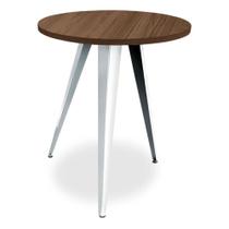 Mesa De Canto Alta Tampo Redondo Decorativa Lateral Ornes Para Sala Quarto