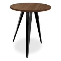 Mesa De Canto Alta Tampo Redondo Decorativa Lateral Ornes Para Sala Quarto