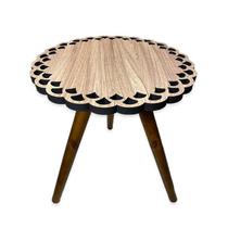 Mesa De Canto Apoio Grande Decor Tamako - Ref 02 Madeira Mesa De Canto Apoio Grande Decor Tamako - Ref 02 Madeira