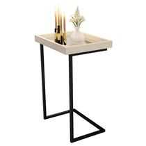 Mesa De Canto Apoio Para Sofá Detalhe em Espelho Elegante
