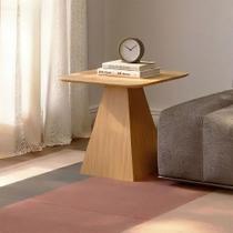 Mesa de Canto Auxiliar Quadrada 50 cm Base Pirâmide 100% MDF Dalla Costa Mesa de Canto Auxiliar Quadrada 50 cm Base Pirâmide 100% MDF Dalla Costa