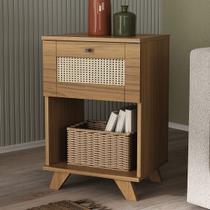 Mesa de Canto Decor 1 Gaveta Carvalho - Pnr Móveis Mesa de Canto Decor 1 Gaveta Carvalho - Pnr Móveis