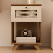 Mesa de Canto Decor 1 Gaveta Cinamomo/Off White - Artely Móveis