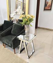 Mesa de Canto Espelhada Ibiza C 40 X A60 X L40 Mesa de Canto Espelhada Ibiza C 40 X A60 X L40