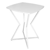 Mesa de Canto Lateral Alta Quadrada para Sala Austria - Branca Mesa de Canto Lateral Alta Quadrada para Sala Austria - Branca