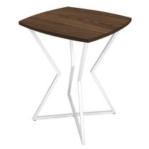 Mesa de Canto Lateral Alta Quadrada para Sala Austria - Branco Villandry Mesa de Canto Lateral Alta Quadrada para Sala Austria - Branco Villandry