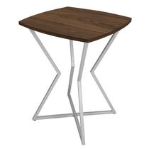 Mesa de Canto Lateral Alta Quadrada para Sala Austria - Prata Villandry Mesa de Canto Lateral Alta Quadrada para Sala Austria - Prata Villandry