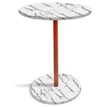 Mesa de Canto Lateral Alta Redonda para Sala Albany - Cobre Vulcano Mesa de Canto Lateral Alta Redonda para Sala Albany - Cobre Vulcano