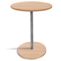 Mesa de Canto Lateral Alta Redonda para Sala Albany - Prata Jade
