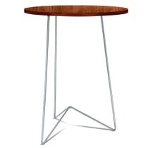 Mesa de Canto Lateral Alta Redonda Sala Athenas Tripé - Prata e Villandry Mesa de Canto Lateral Alta Redonda Sala Athenas Tripé - Prata e Villandry