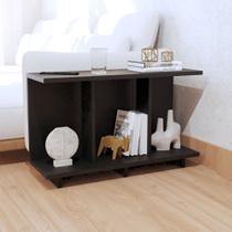 Mesa de Canto Lateral Apoio Sofá Minimalista Preto