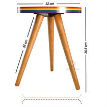 Mesa de Canto Lateral Decorativa Tripe Design Premium Com Base Reforçada