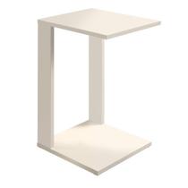 Mesa de Canto Lateral Designer Branco P/ Quarto Moveis