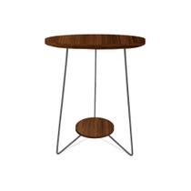 Mesa de Canto Lateral Dijon Alta Redonda Sala Tripé - Prata e Villandry Mesa de Canto Lateral Dijon Alta Redonda Sala Tripé - Prata e Villandry