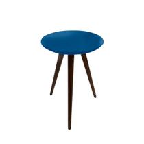 Mesa de Canto/Lateral Tampo de Vidro Pés Madeira 42x63 Mesa de Canto/Lateral Tampo de Vidro Pés Madeira 42x63