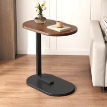 Mesa de Canto Madeira Mdf Mesa Lateral de Apoio Marrom Escuro