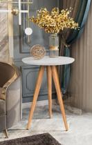 Mesa De Canto Mesinha Apoio Sofá Aparador Lateral Sala Decor Classic Branco Mesa De Canto Mesinha Apoio Sofá Aparador Lateral Sala Decor Classic Branco