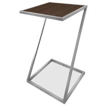 Mesa De Canto Modelo Industrial Lateral em Z Sieger Decoração Para Sala