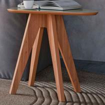Mesa de Canto Orgânica 100% Mdf Off White/Freijo Tb614 - Dalla Costa Mesa de Canto Orgânica 100% Mdf Off White/Freijo Tb614 - Dalla Costa