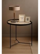 Mesa De Canto Organica Alamanda Com Espelho Preto Preto STARROSE Mesa De Canto Organica Alamanda Com Espelho Preto Preto STARROSE