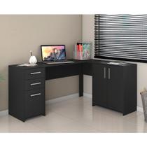 Mesa de Canto para Escritório 2 Portas 3 Gavetas NT 2005 Notável Mesa de Canto para Escritório 2 Portas 3 Gavetas NT 2005 Notável