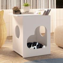 Mesa de Canto Pet Cat Dog Branco - Pnr Móveis