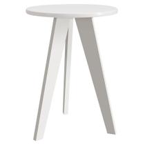 Mesa De Canto Prince Branco Acetinado - Reller