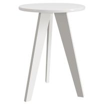 Mesa de Canto Prince Branco Acetinado Reller