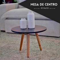 Mesa De Canto Redonda Pe Palito Lateral Sofa - Kelan