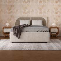 Mesa de Canto Theo 1 Gaveta com Usb Cinamomo/Off White - Artely