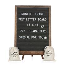 Mesa de cartas de feltro Rustic Vintage 30x40cm com 792 letras