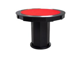 Mesa de Carteado com Gavetas e Porta copos - 0,90x0,80 - Com xadrez