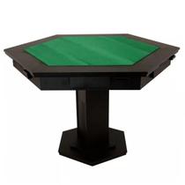 Mesa De Carteado Sextavada c/ Gavetas e Porta Copos Mesa De Carteado Sextavada c/ Gavetas e Porta Copos