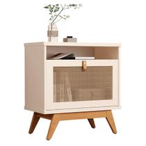 Mesa de Cebeceira Pés Madeira e 1 Porta Vevey Pérola Mesa de Cebeceira Pés Madeira e 1 Porta Vevey Pérola