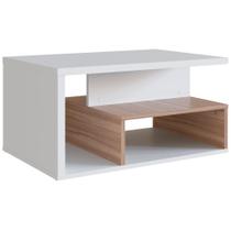 Mesa De Centro 1 Nicho E 1 Prateleira B92 Branco Montana Novam Branco Montana