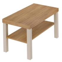 Mesa de Centro 1 Prateleira Faxinal Carvalho Off White