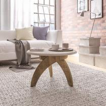 Mesa de Centro 100% MDF Redonda Retrô Jade