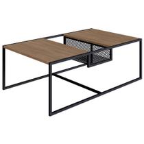 Mesa De Centro 100Cm Est Aço York Hanover Artesano Hanover