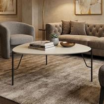 Mesa de Centro 36cm para Sala 100% MDF com Pés em Metal