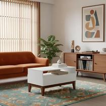 Mesa de Centro 80cm 1 Gaveta Fresh Branco Mesa de Centro 80cm 1 Gaveta Fresh Branco
