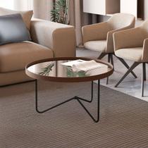 Mesa de Centro Alamanda com Espelho Castanho/Preto - Jb Bechara