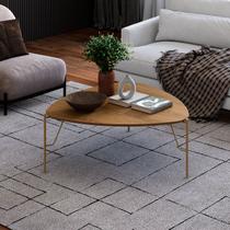 Mesa de Centro Alta L89 X A36cm MDF Louro/Dourado Mesa de Centro Alta L89 X A36cm MDF Louro/Dourado