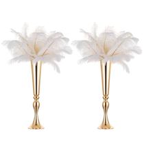 Mesa de centro alta Vase NUPTIO Gold, suporte de flores de metal de 55,5 cm