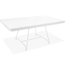 Mesa de Centro Amsterdã Retangular em Aço e MDF Clean - Branca Mesa de Centro Amsterdã Retangular em Aço e MDF Clean - Branca